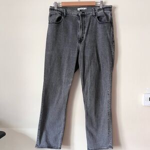 Abercrombie & Fitch High Rise Charcoal Straight Leg Jeans
